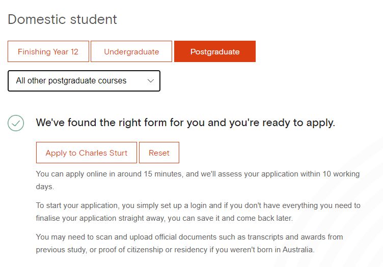 Completing your Application