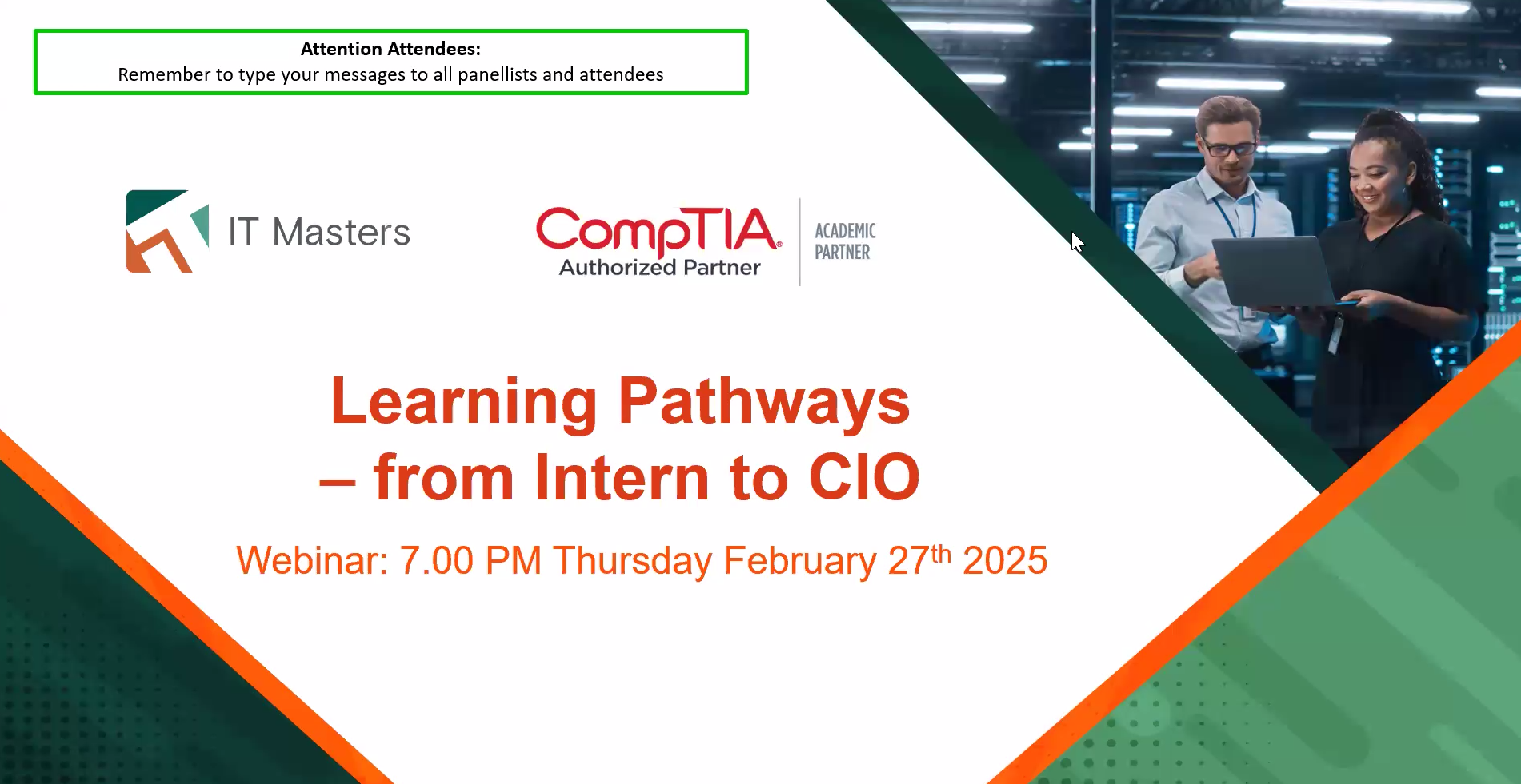 Info Session: Learning Pathways - From Intern to CIO