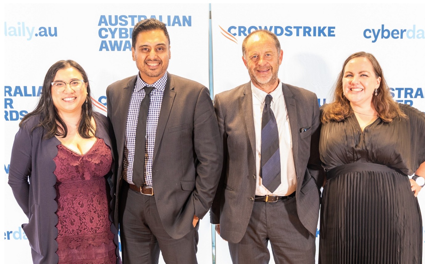 IT Masters at the Australian Cyber Awards, from left Jenny Hoang, Manveer Perhar, Shane Murphy, Chantelle Hale