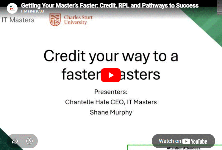 Getting Your Master’s Faster: Credit, RPL and Pathways to Success